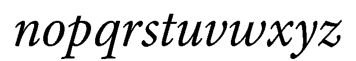 Ogg Text Italic Font LOWERCASE
