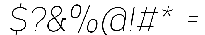 Ogonek Light Italic Font OTHER CHARS