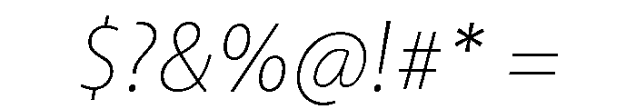 Ohno Casual Variable Extra Light Italic Font OTHER CHARS