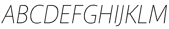 Ohno Casual Variable Extra Light Italic Font UPPERCASE