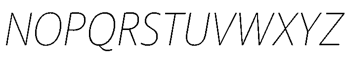Ohno Casual Variable Extra Light Italic Font UPPERCASE