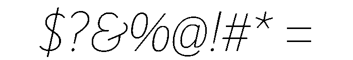 Ohno Casual Variable Italic Font OTHER CHARS