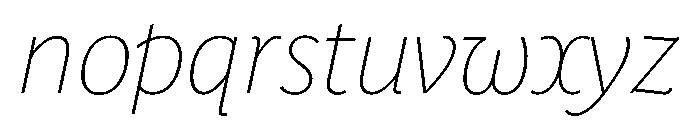 Ohno Casual Variable Italic Font LOWERCASE