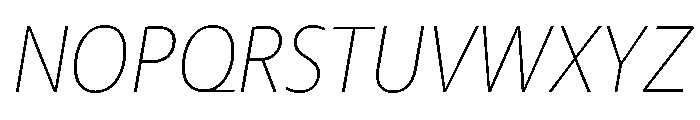 Ohno Casual Variable Thin Italic Font UPPERCASE