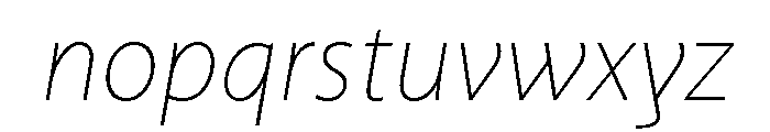 Ohno Casual Variable Thin Italic Font LOWERCASE
