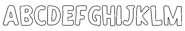 OHGUMI-Outline Font UPPERCASE