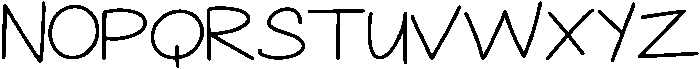 Oh Jellybeans Sans Regular otf (400) Font UPPERCASE