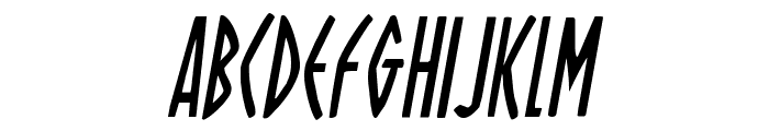Oh Mighty Isis Condensed Italic Font UPPERCASE