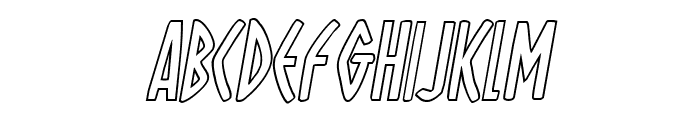 Oh Mighty Isis Outline Italic Font LOWERCASE
