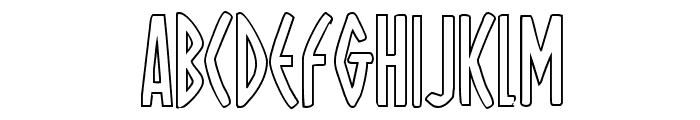 Oh Mighty Isis Outline Font UPPERCASE
