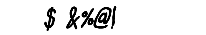 Oh,Maria Bold Italic Font OTHER CHARS