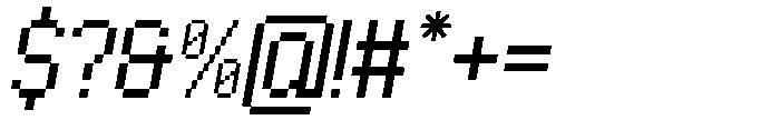 Ohpixel Slant Font OTHER CHARS