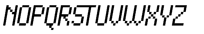 Ohpixel Slant Font UPPERCASE