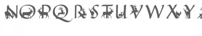 oh deer christmas monogram font Font UPPERCASE