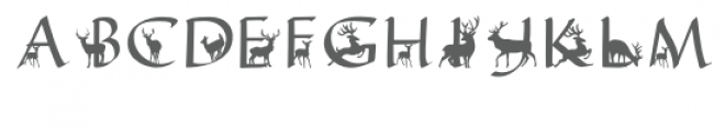 oh deer christmas monogram font Font LOWERCASE