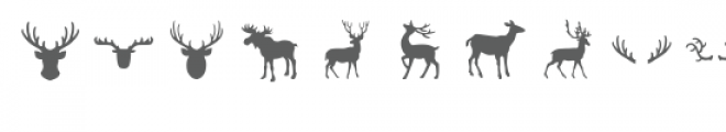 oh, deer! holiday dingbat font Font UPPERCASE