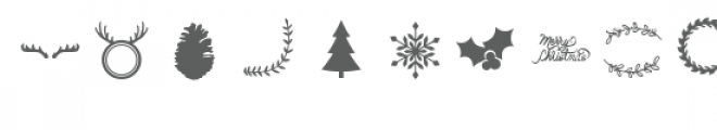 oh, deer! holiday dingbat font Font UPPERCASE