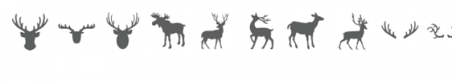 oh, deer! holiday dingbat font Font LOWERCASE