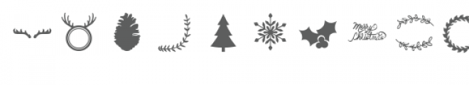 oh, deer! holiday dingbat font Font LOWERCASE