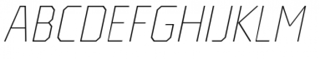 Oita Condensed Thin Italic Font UPPERCASE