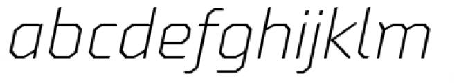 Oita Expanded Light Italic Font LOWERCASE