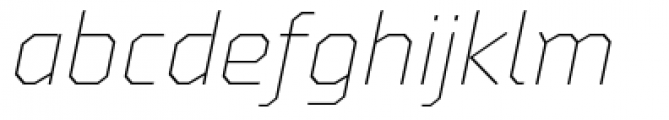 Oita Expanded Thin Italic Font LOWERCASE