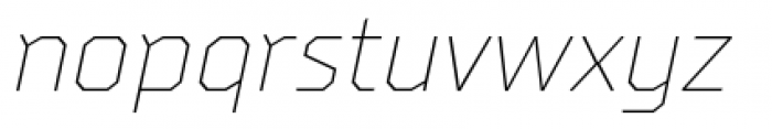 Oita Expanded Thin Italic Font LOWERCASE