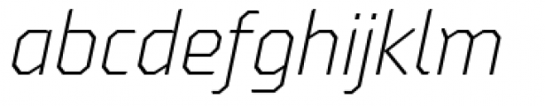 Oita Normal Light Italic Font LOWERCASE