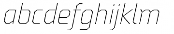 Oita Normal Thin Italic Font LOWERCASE