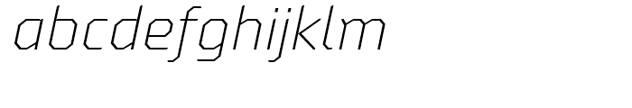 Oita Extended Light Italic Font LOWERCASE