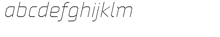 Oita Extended Thin Italic Font LOWERCASE