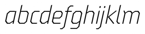 Oita Cond Light Italic Font LOWERCASE