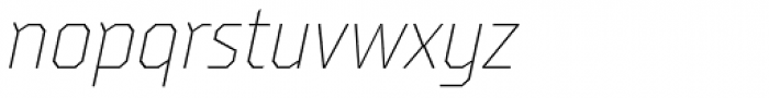 Oita Condensed Thin Italic Font LOWERCASE
