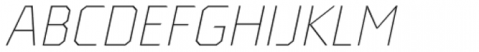 Oita Expanded Thin Italic Font UPPERCASE