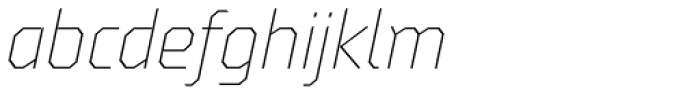 Oita Thin Italic Font LOWERCASE