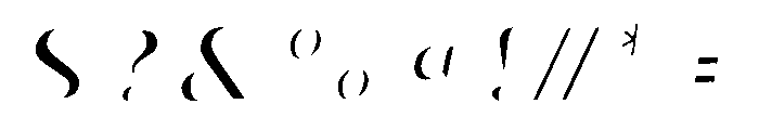 Oilvare RegularItalicHighlight Font OTHER CHARS