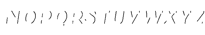Oilvare RegularItalicShadowLine Font UPPERCASE