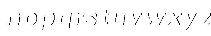 Oilvare RegularItalicShadowLine Font LOWERCASE