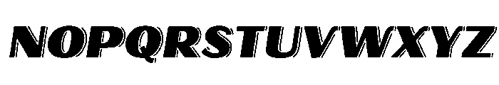Oilvare RegularItalicShadowed Font UPPERCASE