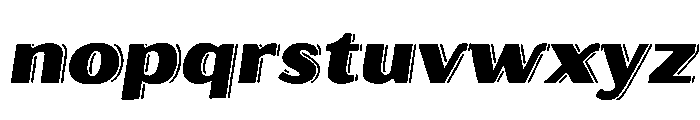 Oilvare RegularItalicShadowed Font LOWERCASE