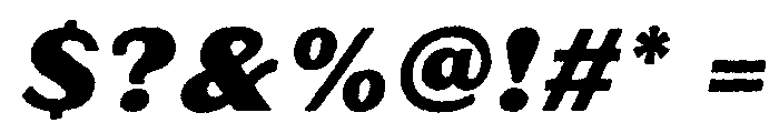 Oilvare RoughRegularItalicSolid Font OTHER CHARS