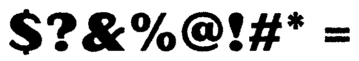 Oilvare RoughRegularSolid Font OTHER CHARS