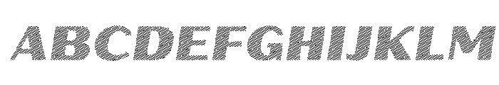 Oilvare Hatch Shadow Regular Italic Font UPPERCASE