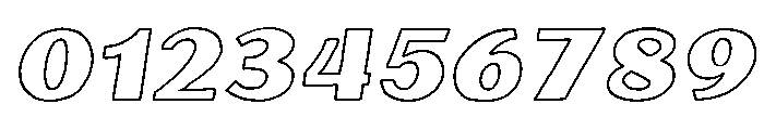 Oilvare Outline Regular Italic Font OTHER CHARS