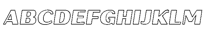 Oilvare Outline Regular Italic Font UPPERCASE