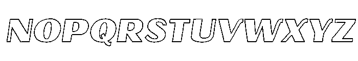 Oilvare Outline Regular Italic Font UPPERCASE