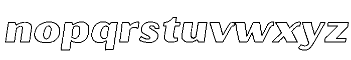 Oilvare Outline Regular Italic Font LOWERCASE