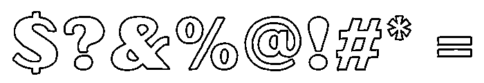 Oilvare Outline Regular Font OTHER CHARS