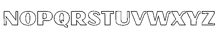 Oilvare Outline Regular Font UPPERCASE