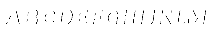 Oilvare Regular Italic Shadow Line Font UPPERCASE
